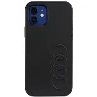 Audi syntetisk læder iPhone 12/12 Pro 6,1" sort/sort hardcase AU-TPUPCIP12P-TT/D1-BK
