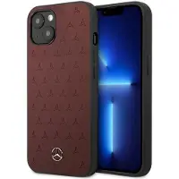 Mercedes Etui til iPhone 13 mini Læder Stjerner Rød