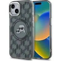 Karl Lagerfeld MagSafe sort iPhone 15 Plus cover