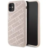 Karl Lagerfeld Quiltet K-mønster etui til iPhone 11 / Xr - pink