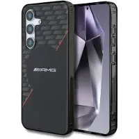Mercedes AMG Double Layer Rhombs MagSafe-etui til Samsung Galaxy S25 - Sort/Rød
