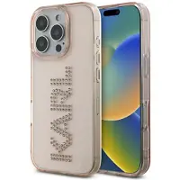 Karl Lagerfeld IML Rhinestones Logo iPhone 16 Pro taske - Pink