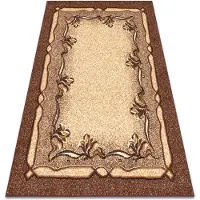Rugsx Tæppe BCF Morad KRZYŚ Klassisk blomster - brun 80x150 cm