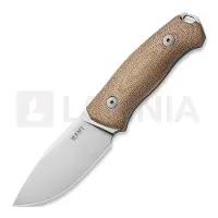 MKM Knives Small LOV - M390 - Natural Canvas Micarta kniv