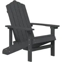 vidaXL Adirondack-Havestole HDPE - Antracitgrå / Lænestol (2 stk.)