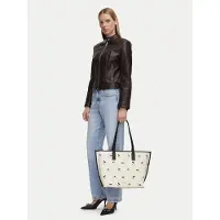 Karl Lagerfeld Shopper 'Ikon Choupette' nude / lysegrå / sort / hvid