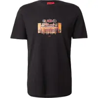 HUGO T-shirt i bomuldsjersey med printet grafik
