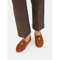 Ralph Lauren Lauren Ralph Laurentil kvinder. 802946809014 Averi III loafers i brunt ruskind (37.5), Læder, Fast, Ingen, Casual, Klassisk