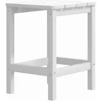 vidaXL Adirondack-Havebord 38x38x46 HDPE - Hvid