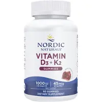 Nordic Naturals , Vitamin D3 + K2 Gummies, Pomegranate, 60 Gummies