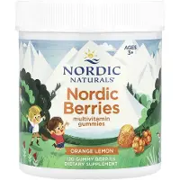 Nordic Naturals , Nordisk Berries, Multivitamin Gummies, Ager 3+, Orange Lemon, 120 Gummy Berries