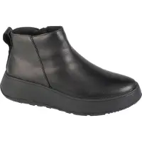 FitFlop F-mode Leather Flatform Zip Ankle Støvler