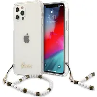 GUESS GUHCP12MKPSWH iPhone 12/12 Pro 6.1" Transparent Hardcase White Pearl