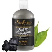 Shea Moisture Afrikansk Sort Sæbe Bamboo Charcoal Shampoo 13 OZ./384 mL (Emballage kan variere)