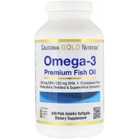 California Gold Nutrition , Omega-3, Premium Fiskolie, 240 Fisk Gelatinsoftgels