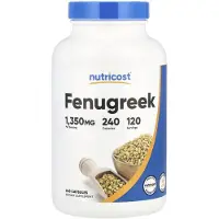 Nutricost , Fenugreek, 240 Kapsler (675 mg per Kapsel)