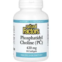 Natural Factors , Fosfatidyl Kolin (PC), 420 mg, 90 Bløde Gel