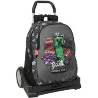 Safta Evolution Minecraft Graffiti 22.5l 44x32x16 Cm Rygsæk Med Hjul