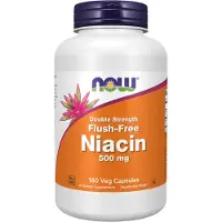 Now , Flush-Free Niacin, 500 mg, 180 Veg Kapsler