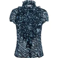 Saint tropez Bluse 'Lilja' blå / sort