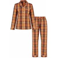 LEAFLETIC Pyjamas 'Women’s Night Wear Long set' brun-meleret