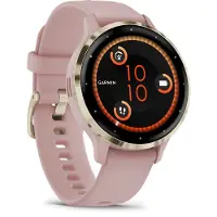 Garmin Venu 3S - 41 mm - støvrose - smart ur med bånd - silikone - håndledsstørrelse: 110-175 mm - display 1.2 - 8 GB - Bluetooth, Wi-Fi, ANT+ - 40 g