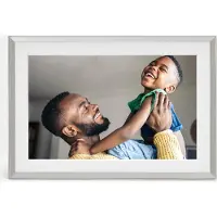 Aura Frames Aura Carver 10.1 Digital Photo Frame with Mat - Clay | White