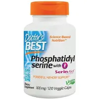 Doctors Best , Fosfatidyl Serin, 100 mg, 120 Vegetariske Kapsler