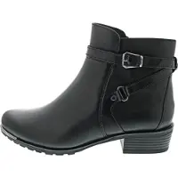 Caprice Bootie, black, made of Leather with Block heel, Size 37.5