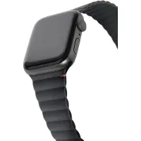 Decoded Silicone Magnetic Traction Strap Lite - Urrem for smart watch - brunsort - for Apple Watch Hermès Series 9, SE 3, Series 10, Series 11, Series 8, Series 9