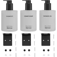 Blomus Kirei glasflasker inkl. vægholder 3-pak Hvid, monteres med skrue