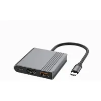 Cablexpert USB-C-hub 3-i-1 / HDMI 4K 60Hz, USB-A og USB-C / space grey hub med 90 W PD