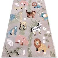 Rugsx Tæppe FUN Africa til børn, dyr, Afrika beige 280x370 cm