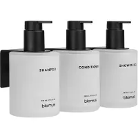 Blomus Kirei glasflasker inkl. vægholder 3-pak Hvid, limmonteret