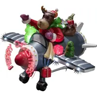 Konstsmide Elg i flyvemaskine Juledekoration 3xAA