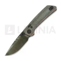 Reate PL-XT Damascus foldekniv, Red/Black Micarta