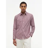 Tommy Hilfiger Skjorte 'Regular Fit Flex Gingham' navy / rød / hvid