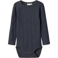Name it Body l/æ - Noos - Uld - NmmWang - Ombre Blue - - 2 år (92) - Body L/Æ