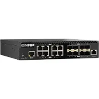 Qnap QSW-M3216R-8S8T - Switch - Administreret - 8 x 100/1000/2.5G/5G/10GBase-T + 8 x 10Gb Ethernet SFP+ - monterbar på stativ
