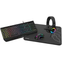 Krom Kenya Gaming-tastatur Mus Og Headset Spansk