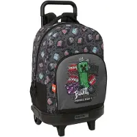 Safta Compact Extraible Minecraft Graffiti 33l 33x22x45 Cm Rygsæk Med Hjul