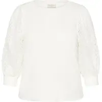KAFFE CURVE Bluse 'KCBella' naturhvid