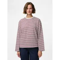Pieces Shirts 'PCSadie' carminrød / hvid