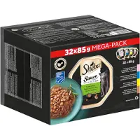 Sheba Sauce Lover Duck, Chicken, Salmon, Tuna – wet cat food – 32 x 85g