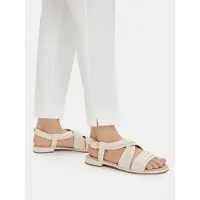 Caprice Sandal, white, made of Leather with Block heel, Size 37
