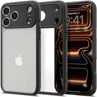 Spigen Ultra Hybrid cover til iPhone 17 Pro / matsort mobilcover / stødabsorberende beskyttelsescover