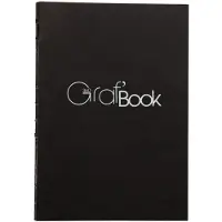 Clairefontaine - Ref 975802C - Graf Book 360 Raw Binding Book (100 ark) - A4 i storlek 100 GM PAPPER ACH FREE PH Neutral Portrait Orientation - B