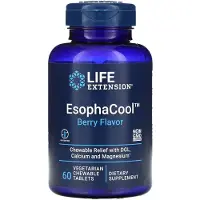 Life Extension , EsophaCool, Jordbær, 60 Vegetariske Kædesmulende Tabletter