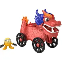 Minions GMP37 Imaginext Drageforklædning - Fisher-Price Amazon-eksklusiv rullende dragekøretøj med Minion-figur