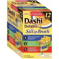Inaba Dashi Delights Silkeagtig Bouillon Kyllingblanding Vådfoder Til Katte 12x40g